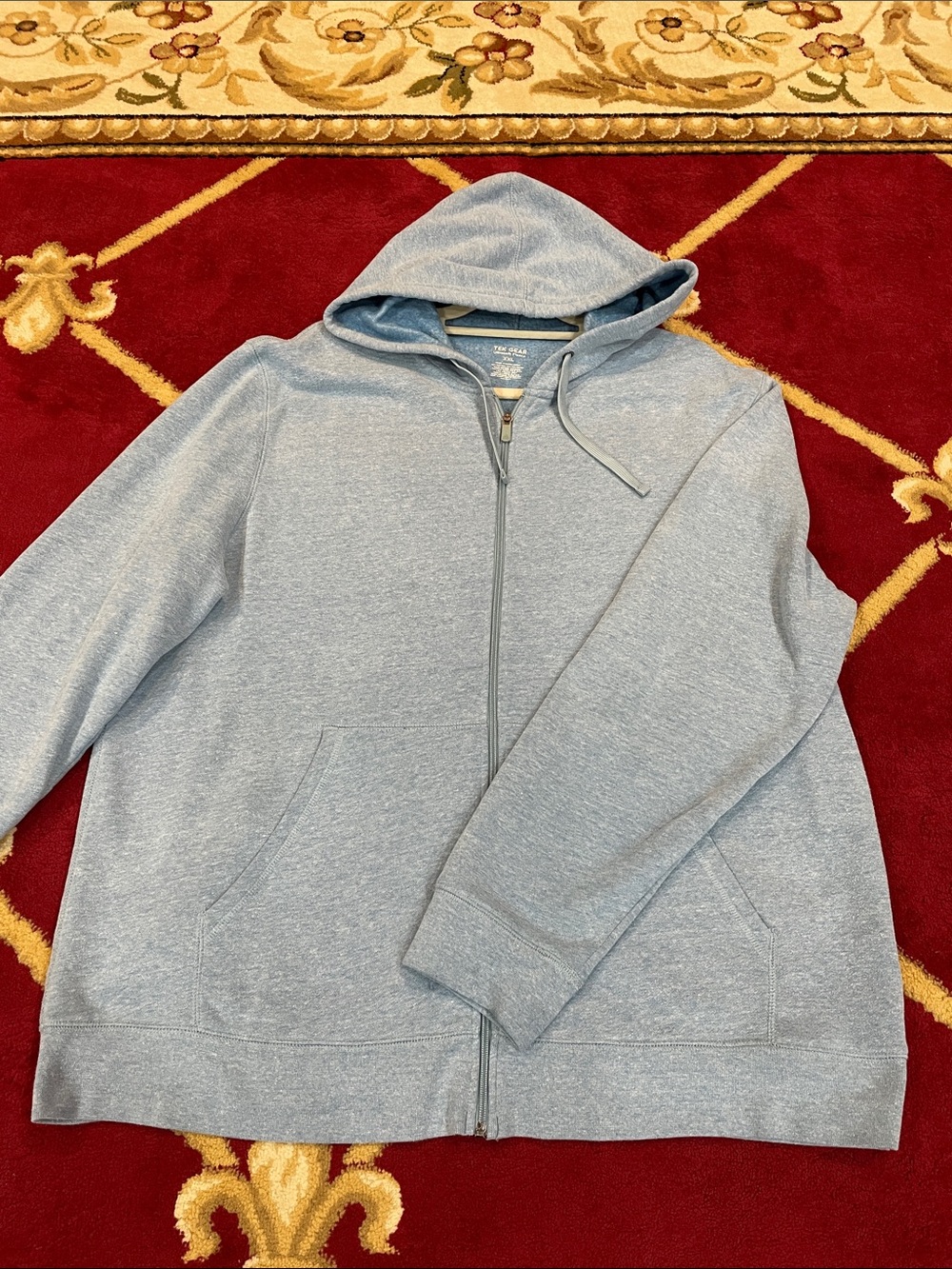 Tek Gear Light Blue Full-Zip Hooded Sweater